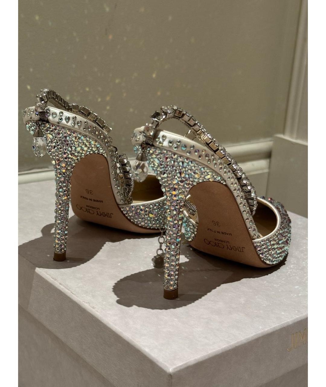 JIMMY CHOO Белые кожаные туфли, фото 4