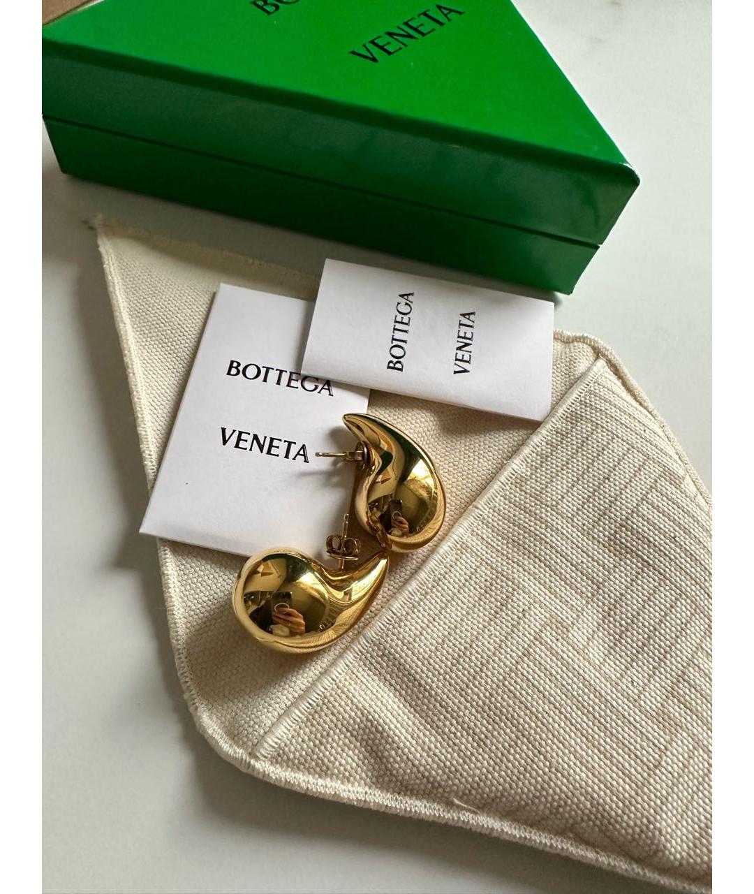 BOTTEGA VENETA Золотые серебряные серьги, фото 8