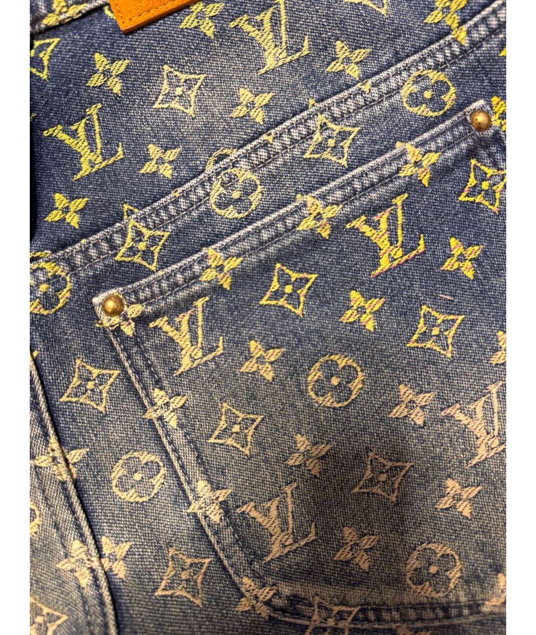 LOUIS VUITTON Мульти хлопковые джинсы слим, фото 7