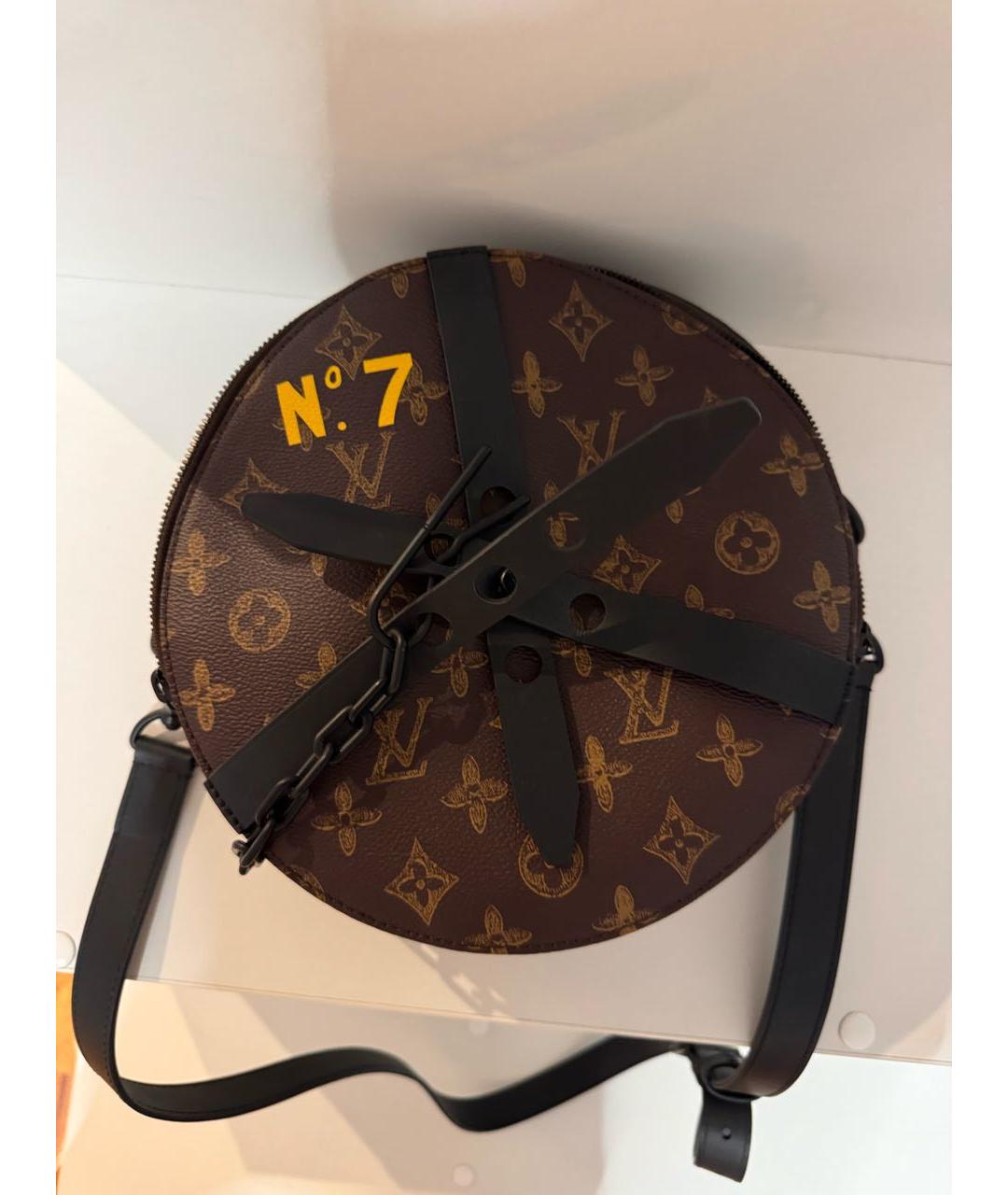 LOUIS VUITTON Коричневая кожаная сумка на плечо, фото 5