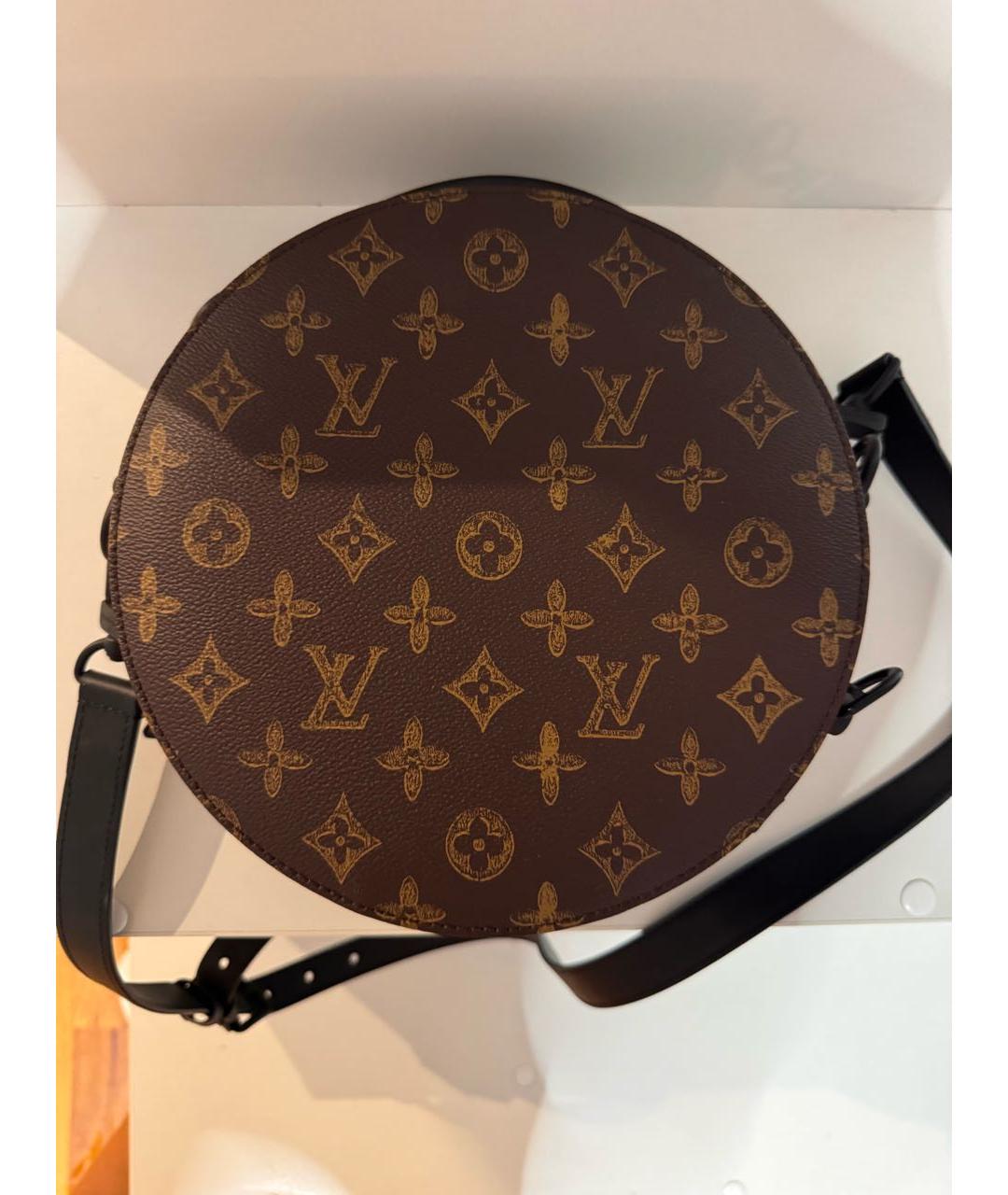 LOUIS VUITTON Коричневая кожаная сумка на плечо, фото 3