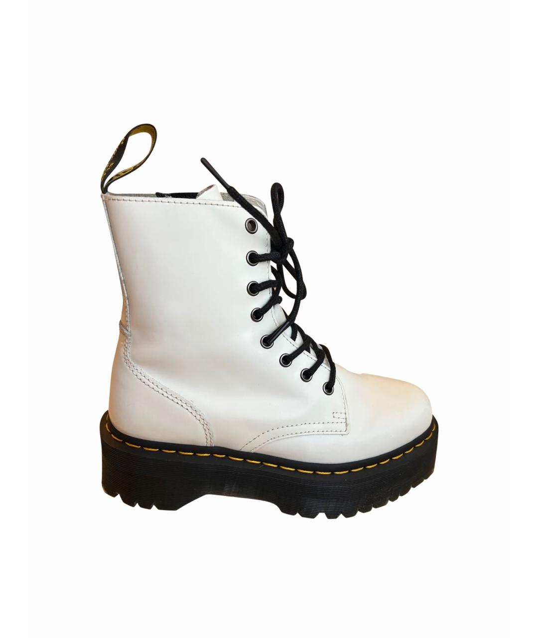 DR. MARTENS Белые кожаные ботинки, фото 1