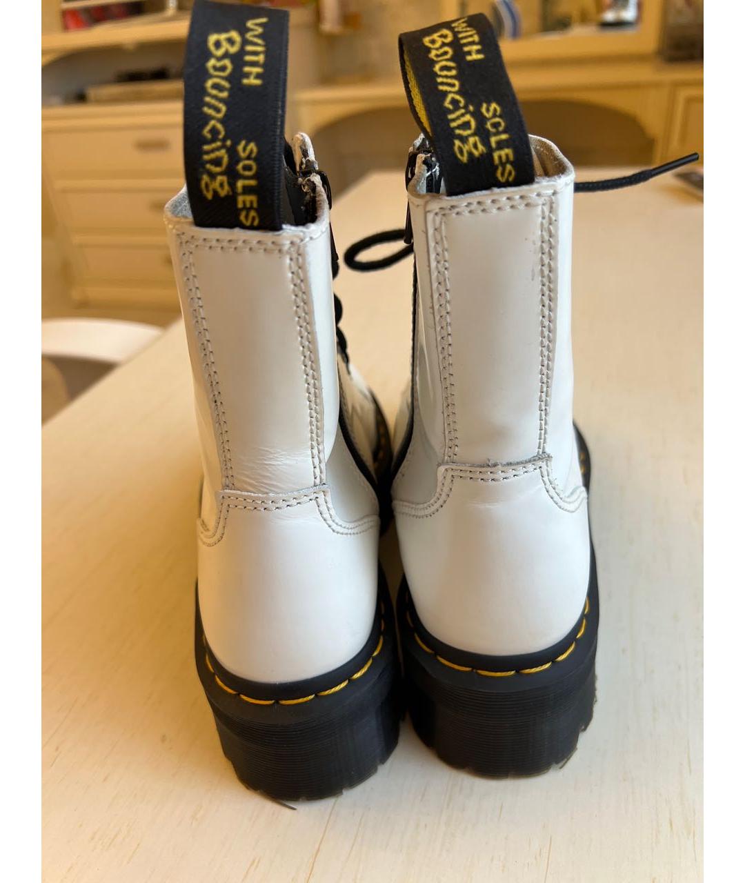 DR. MARTENS Белые кожаные ботинки, фото 4