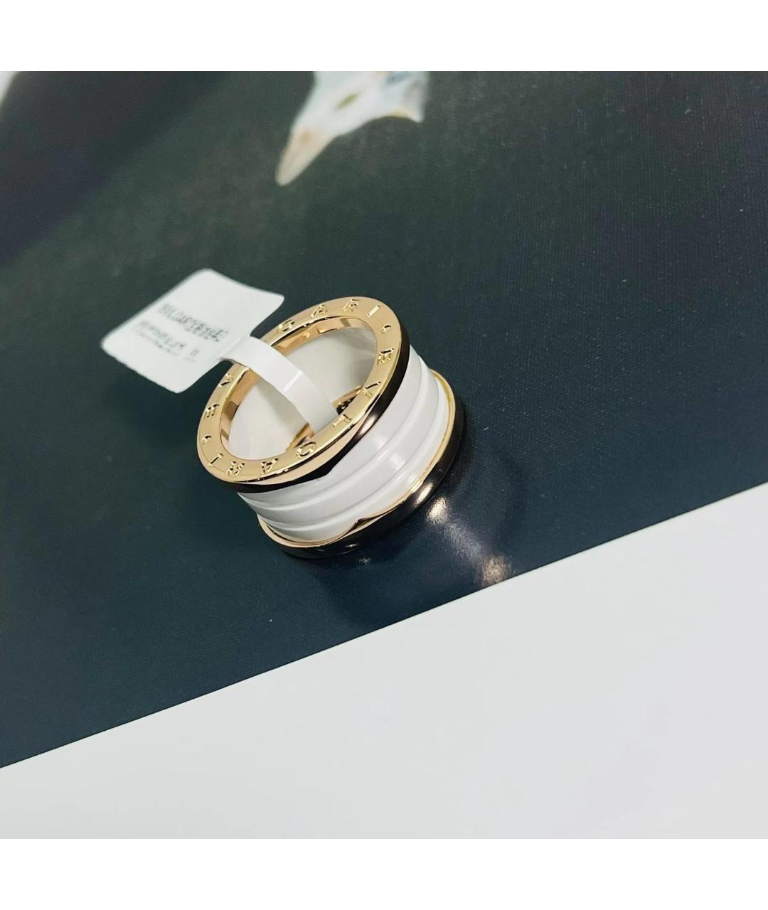 BVLGARI Белое кольцо из розового золота, фото 5