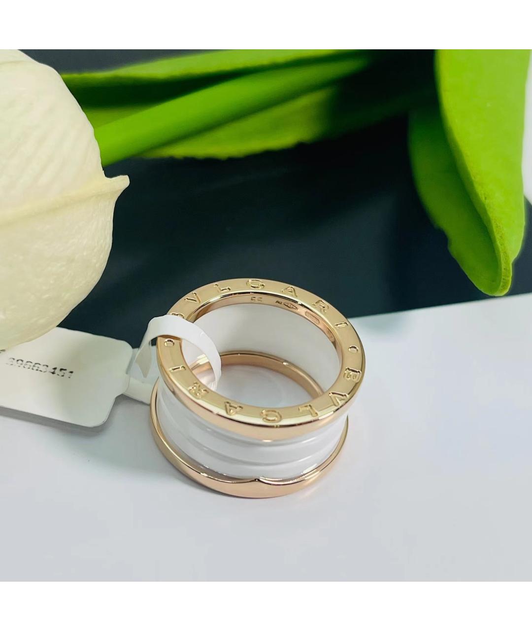 BVLGARI Белое кольцо из розового золота, фото 3