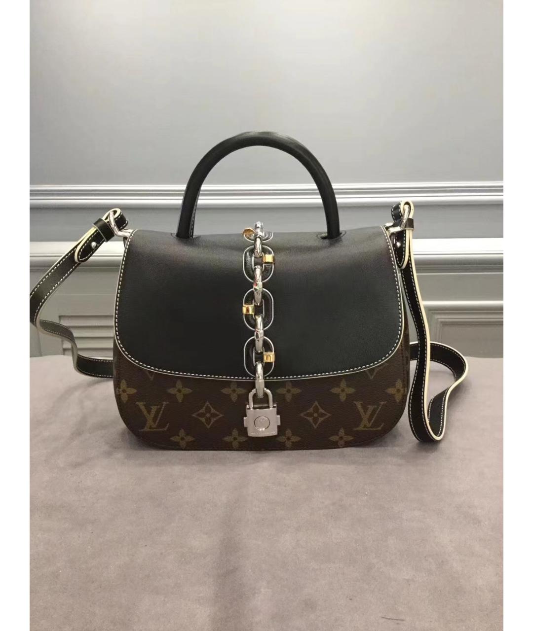 LOUIS VUITTON Коричневая кожаная сумка через плечо, фото 5