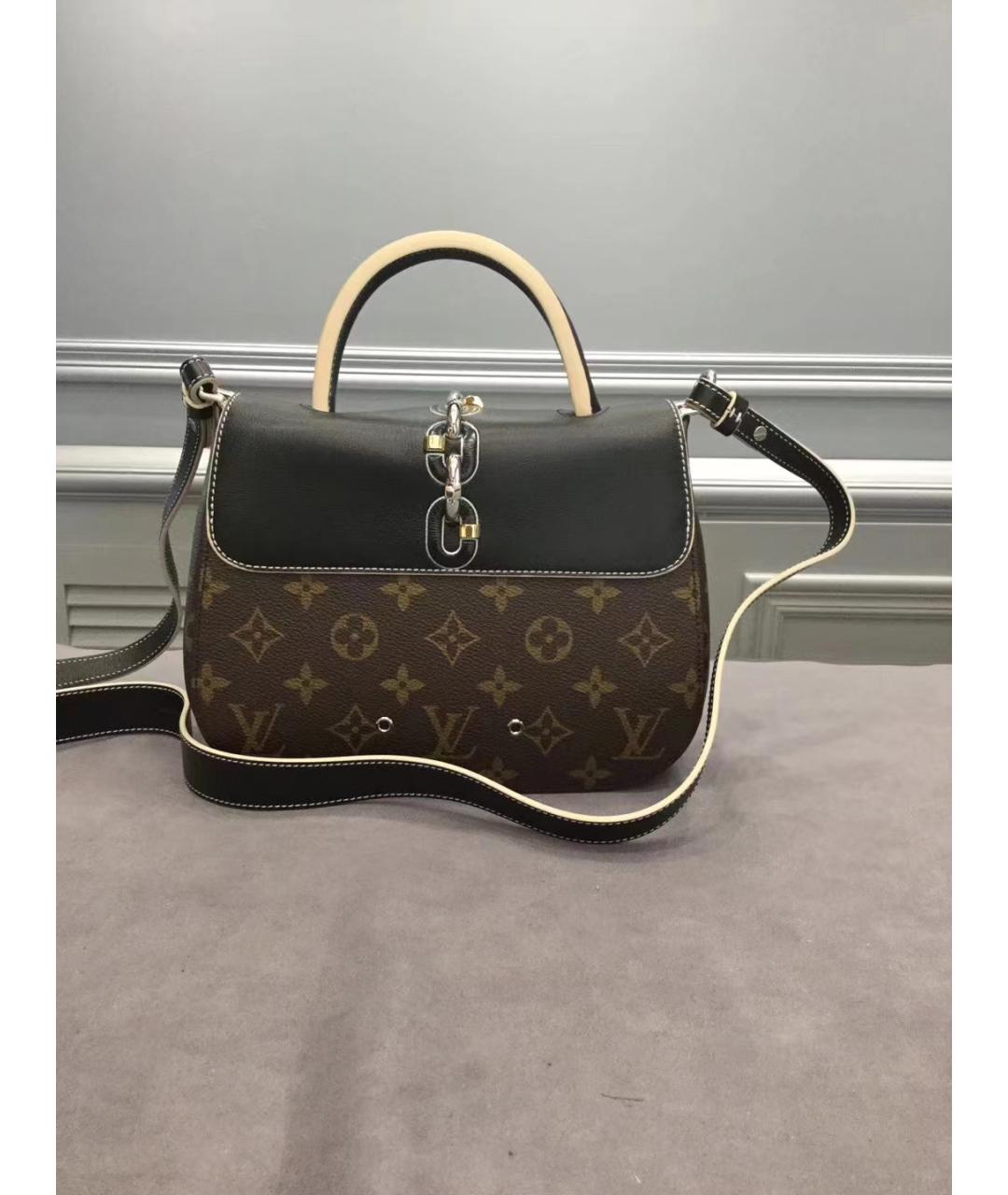 LOUIS VUITTON Коричневая кожаная сумка через плечо, фото 2