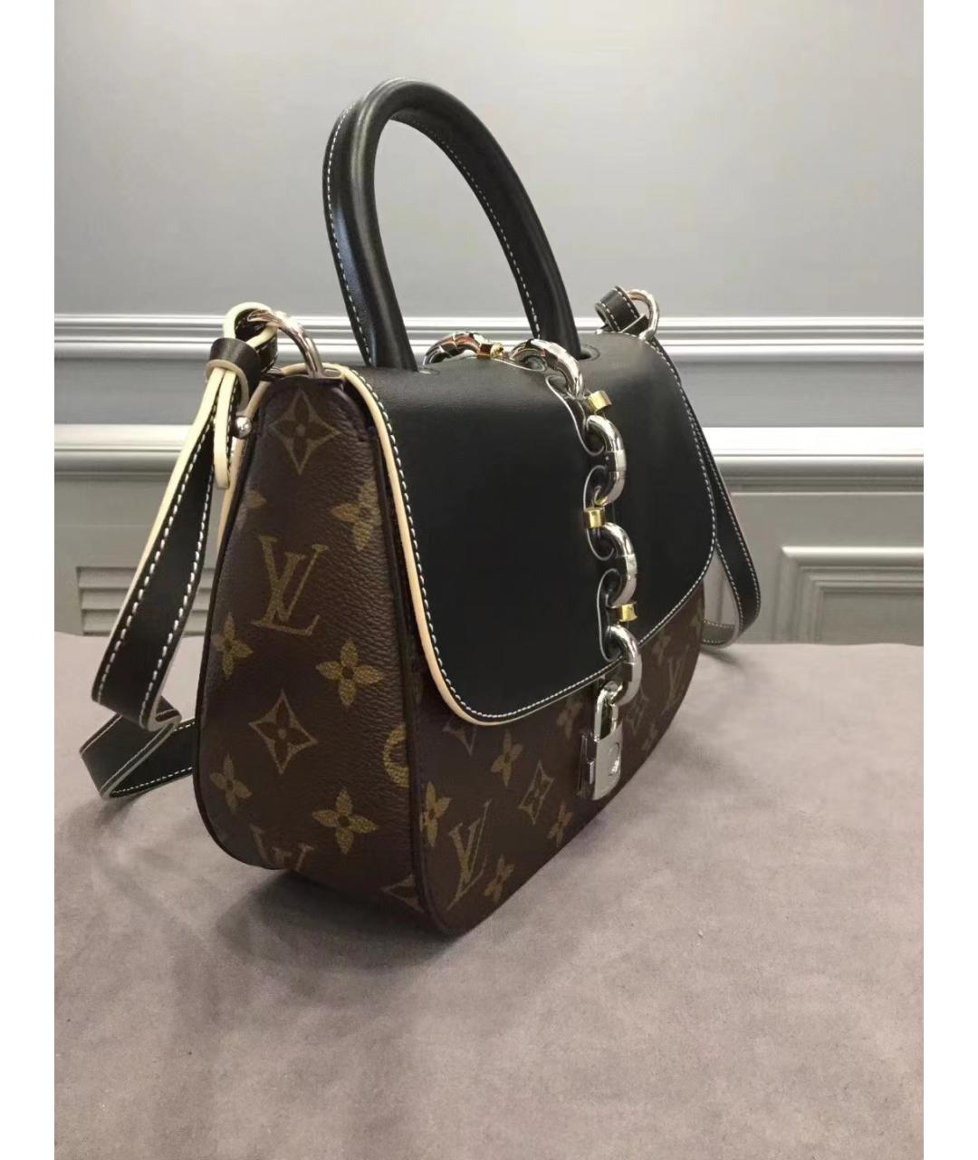 LOUIS VUITTON Коричневая кожаная сумка через плечо, фото 3