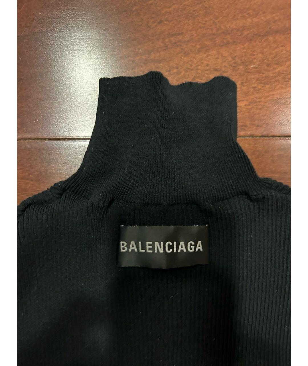 BALENCIAGA Черное шерстяное повседневное платье, фото 3