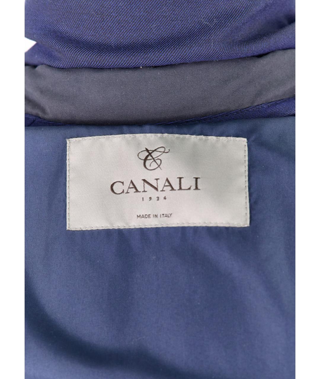 CANALI Темно-синяя шерстяная куртка, фото 3