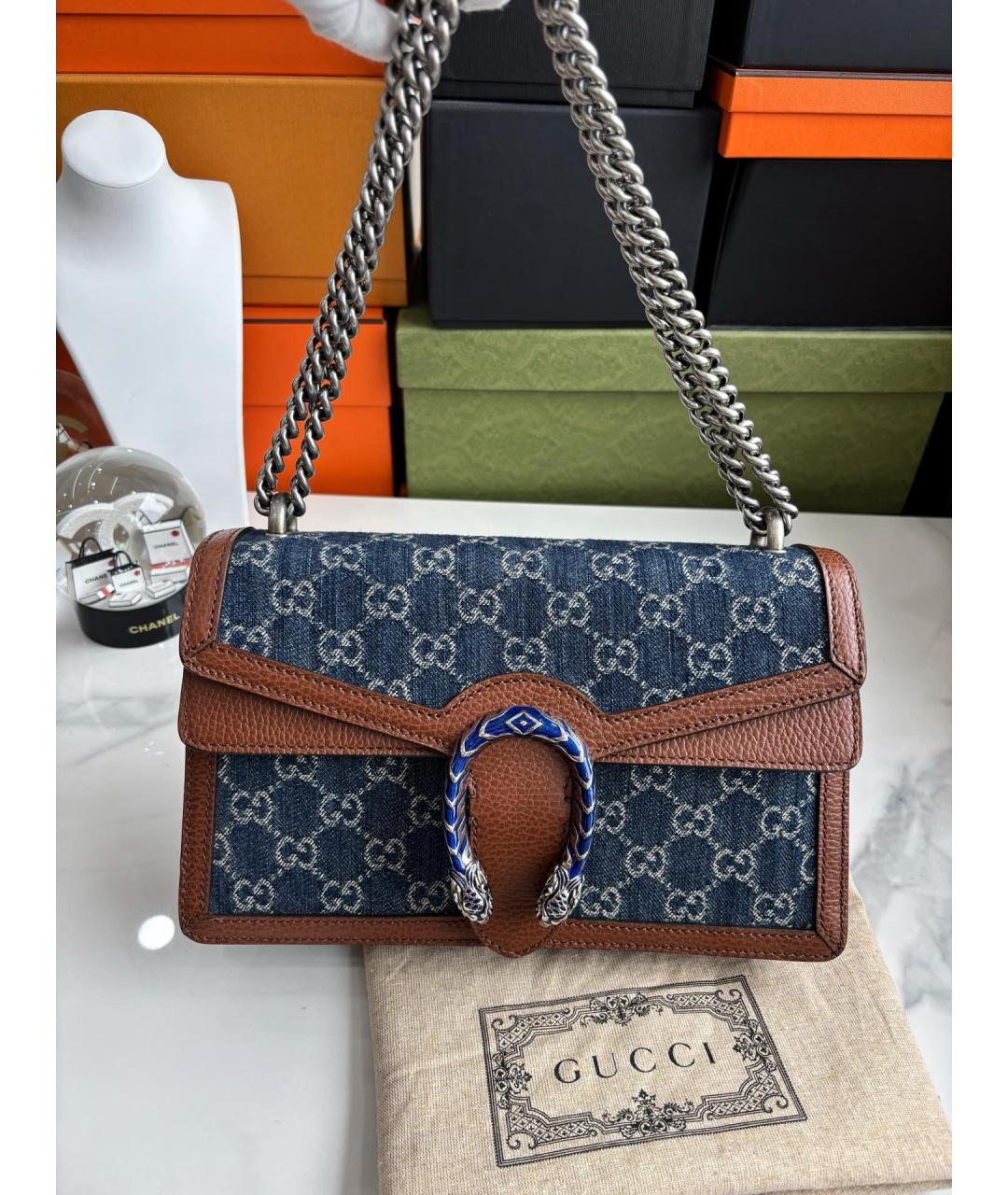 GUCCI Голубая сумка через плечо, фото 1