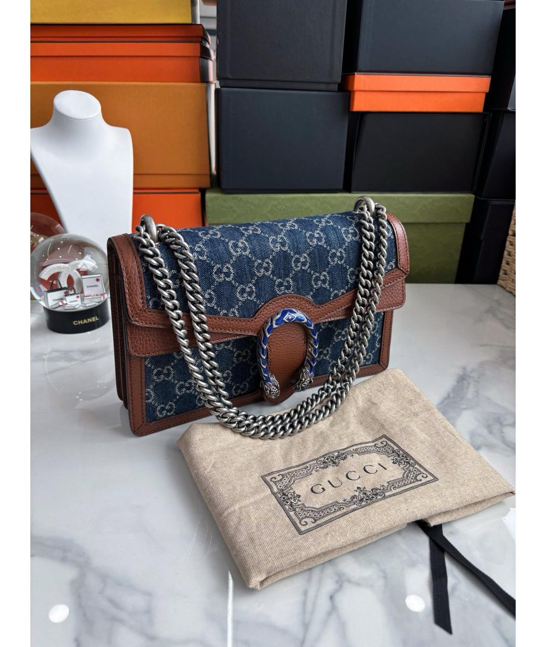 GUCCI Голубая сумка через плечо, фото 2