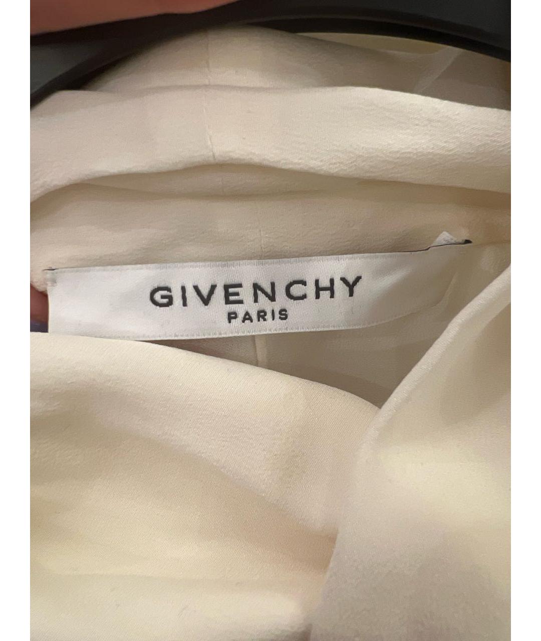 GIVENCHY Белая шелковая блузы, фото 3