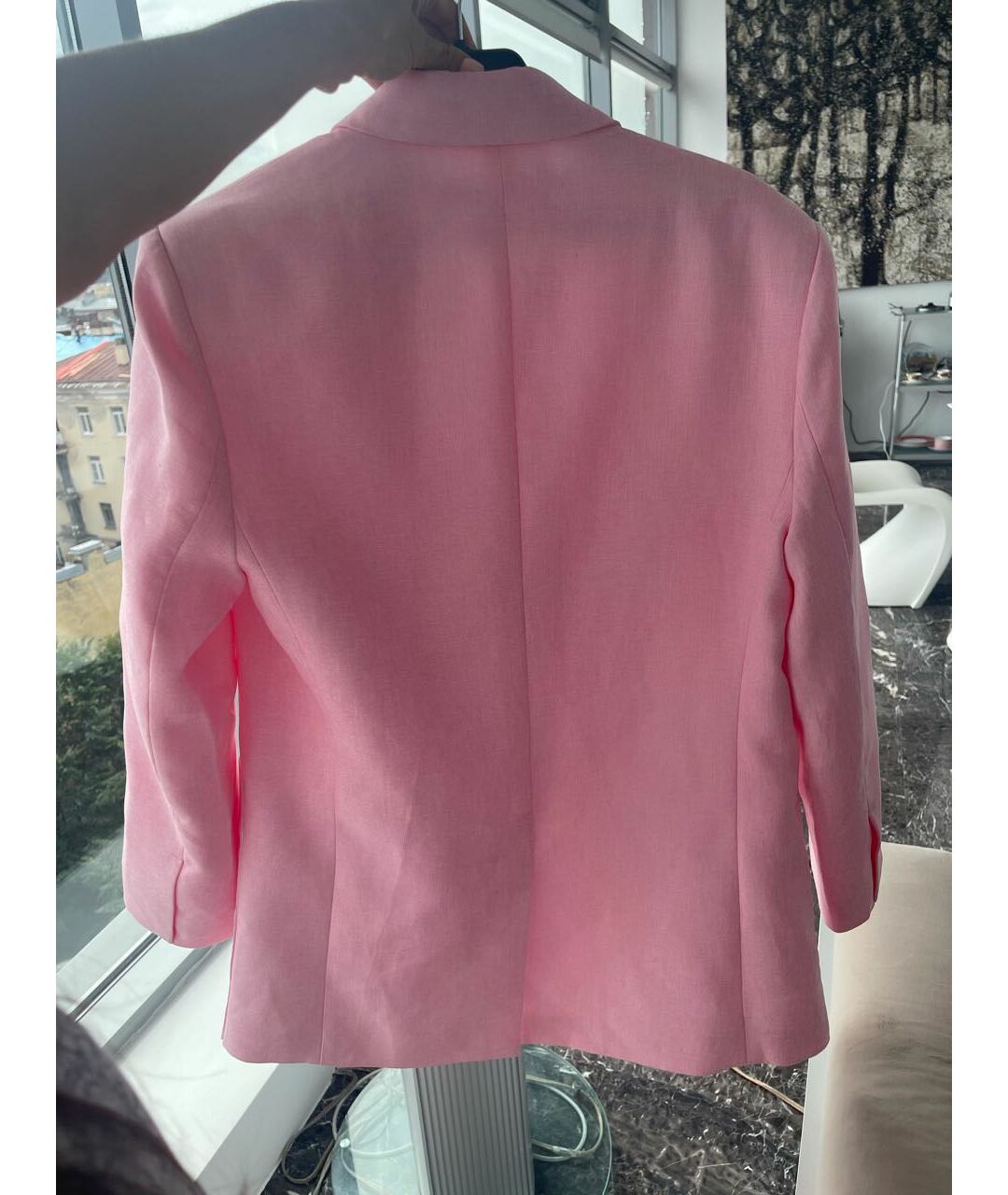 JACQUEMUS Розовый льняной жакет/пиджак, фото 3