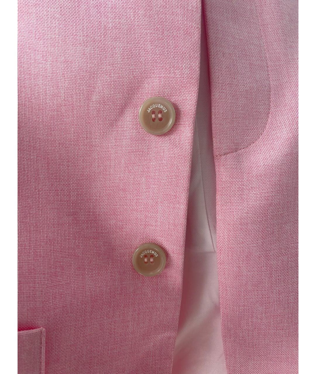 JACQUEMUS Розовый льняной жакет/пиджак, фото 4