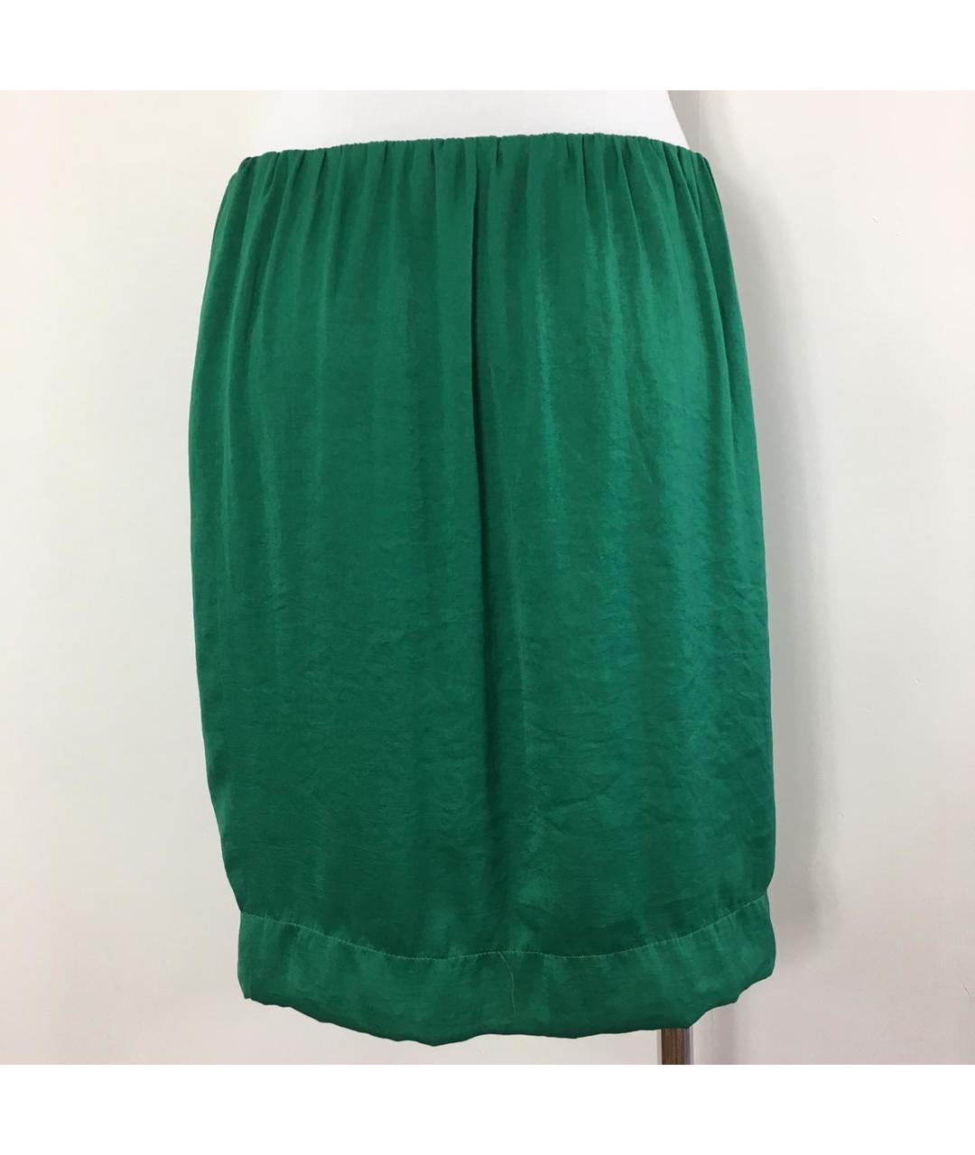 LANVIN Зеленая полиэстеровая юбка миди, фото 2