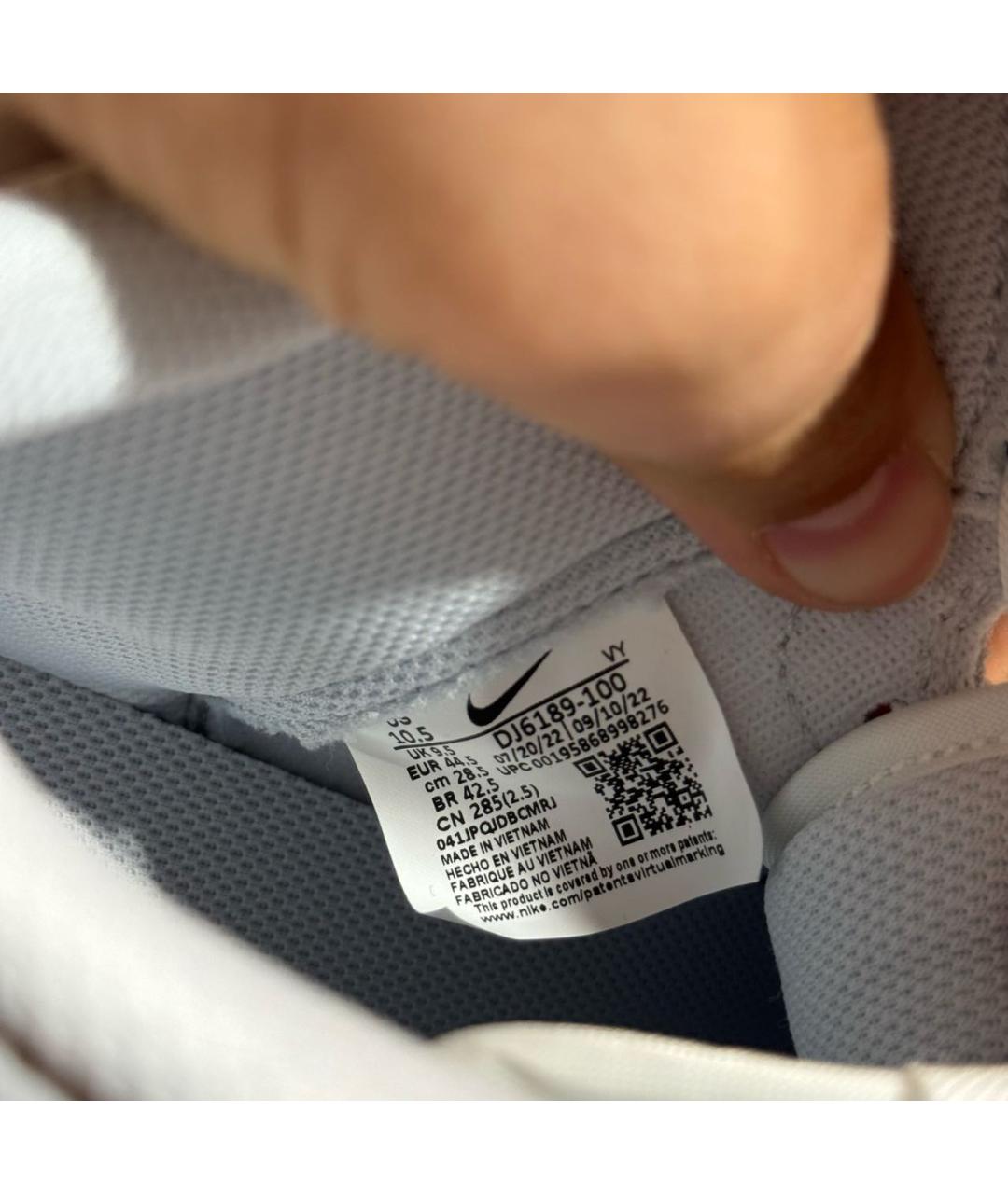 NIKE Серые кожаные высокие кроссовки / кеды, фото 7