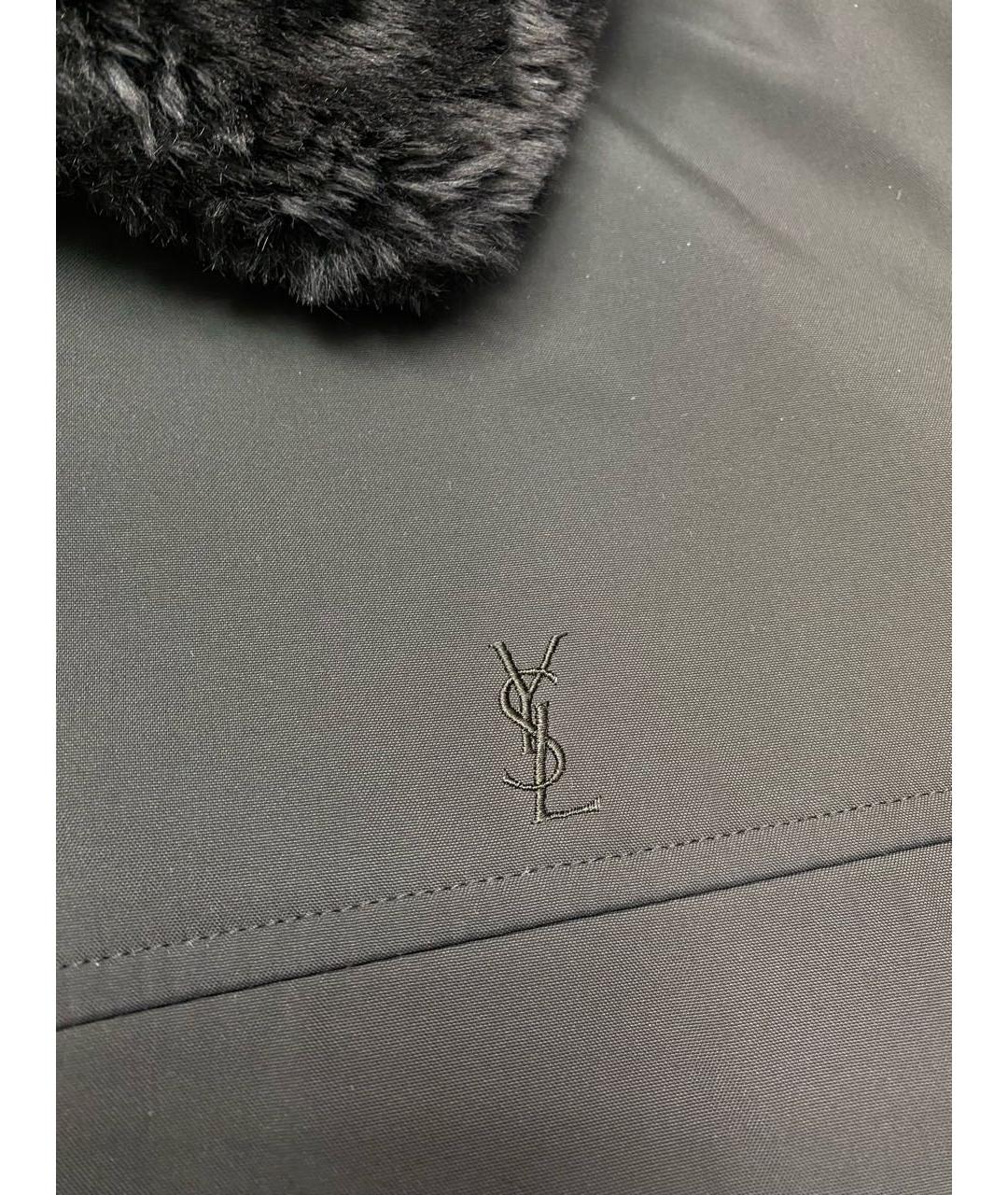 SAINT LAURENT Коричневая полиэстеровая куртка, фото 6