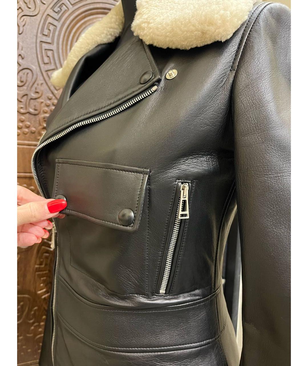 BELSTAFF Черное кожаное пальто, фото 5