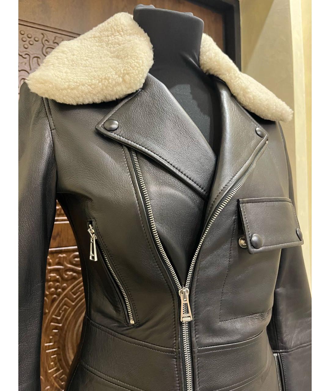 BELSTAFF Черное кожаное пальто, фото 4