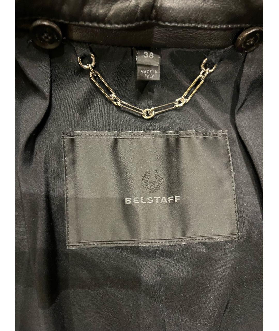 BELSTAFF Черное кожаное пальто, фото 3