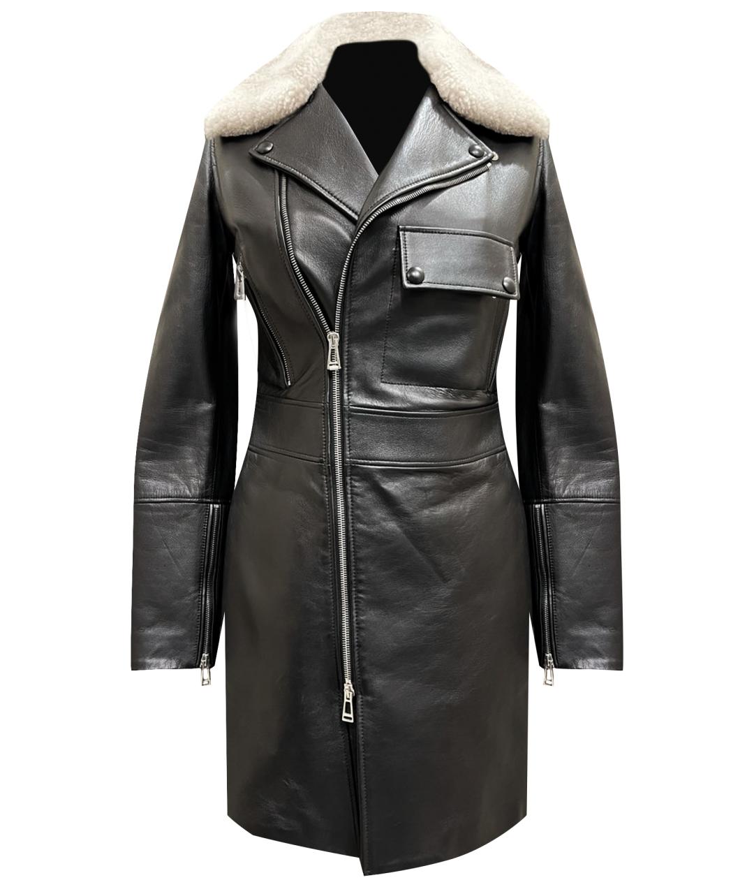 BELSTAFF Черное кожаное пальто, фото 1