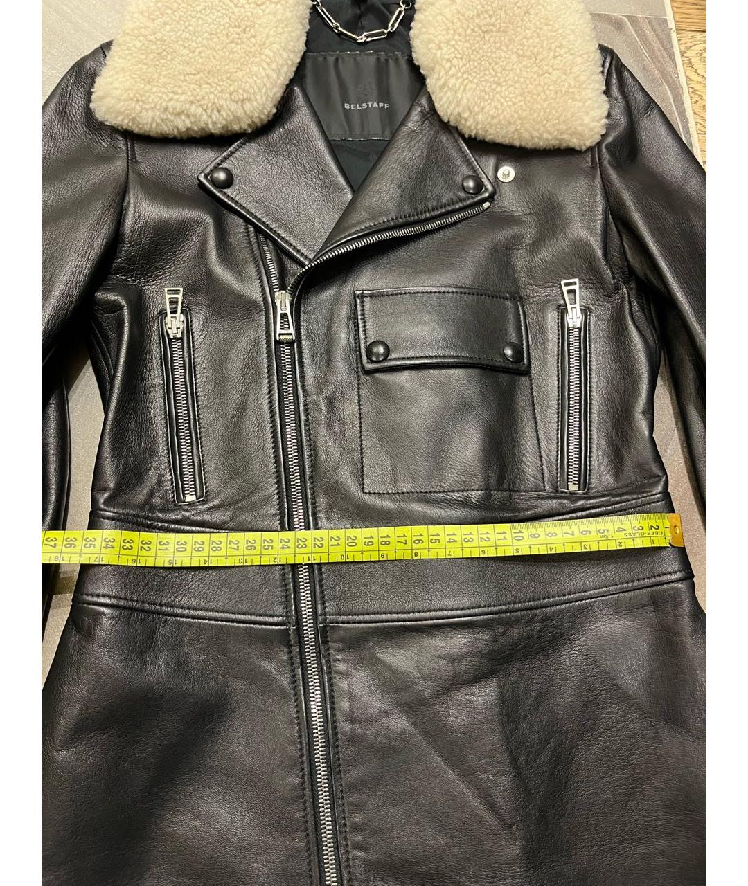 BELSTAFF Черное кожаное пальто, фото 7