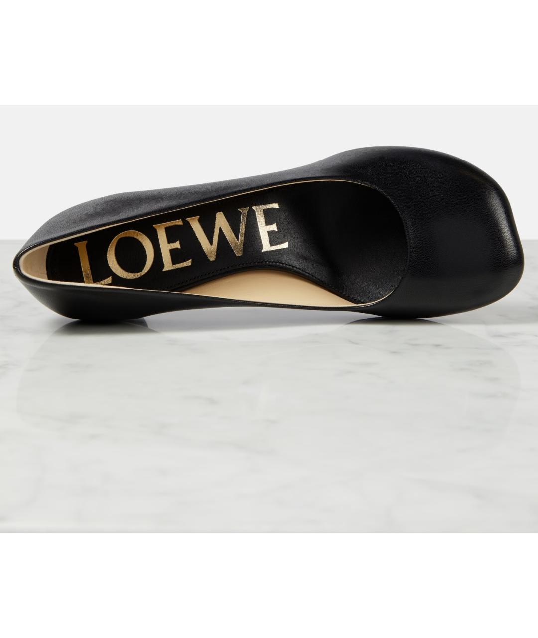 LOEWE Черные кожаные туфли, фото 8