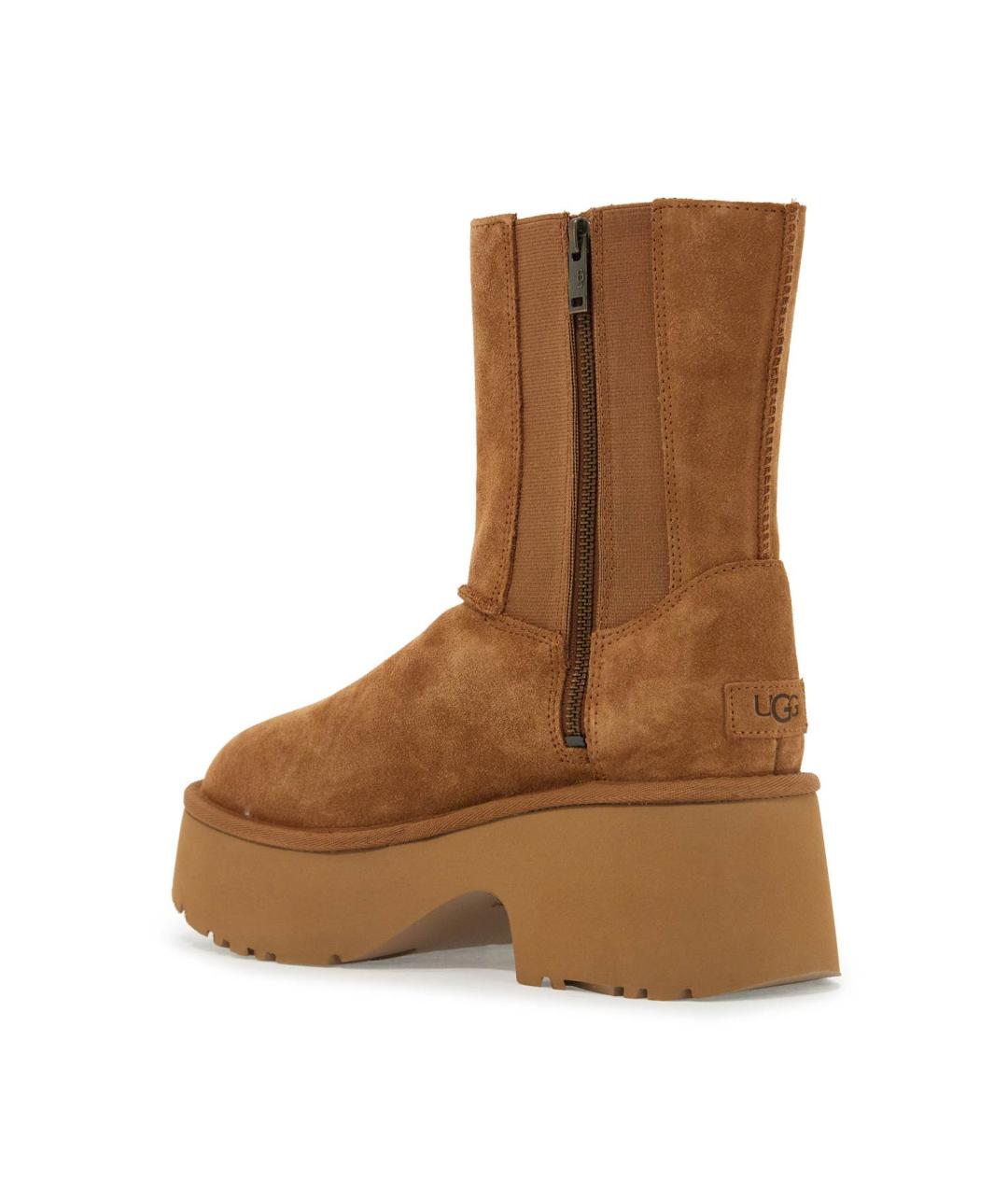 UGG AUSTRALIA Коричневые кожаные ботинки, фото 4