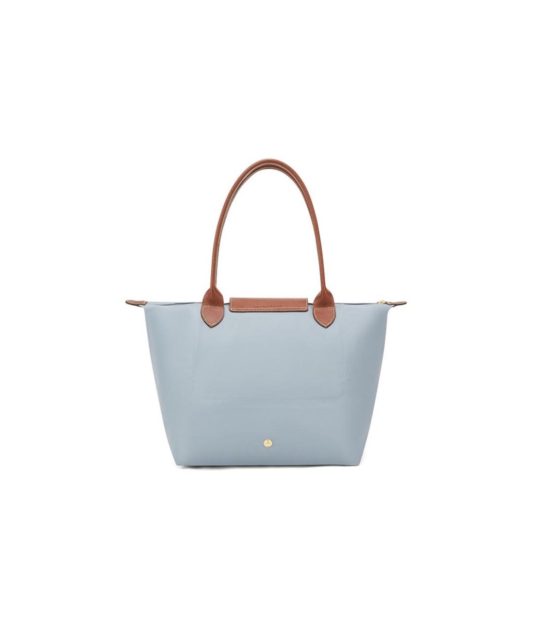 LONGCHAMP Голубая тканевая сумка тоут, фото 2