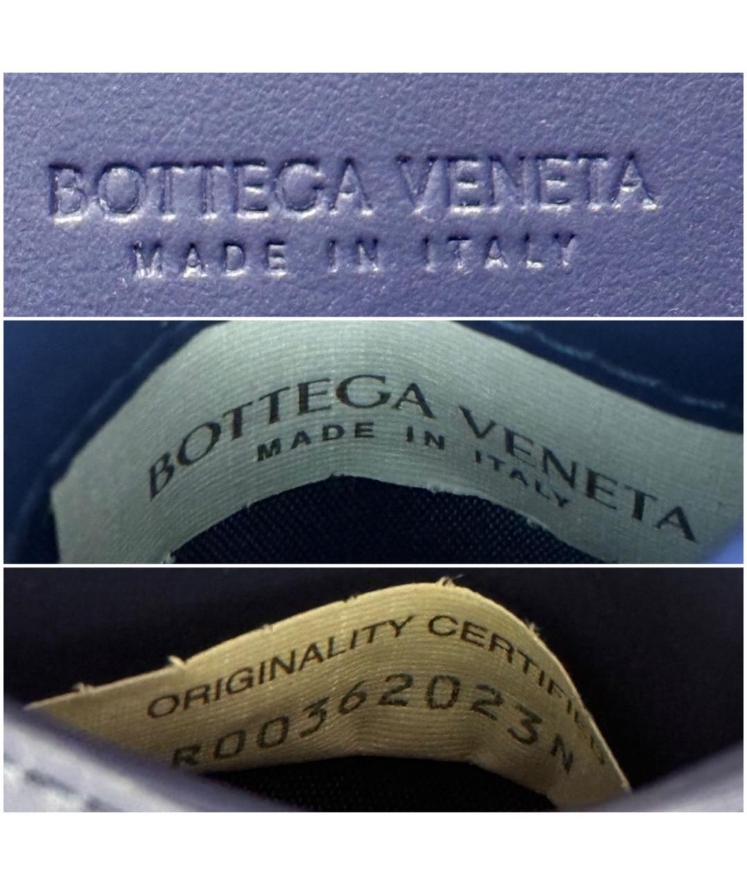 BOTTEGA VENETA Синий кожаный кошелек, фото 6