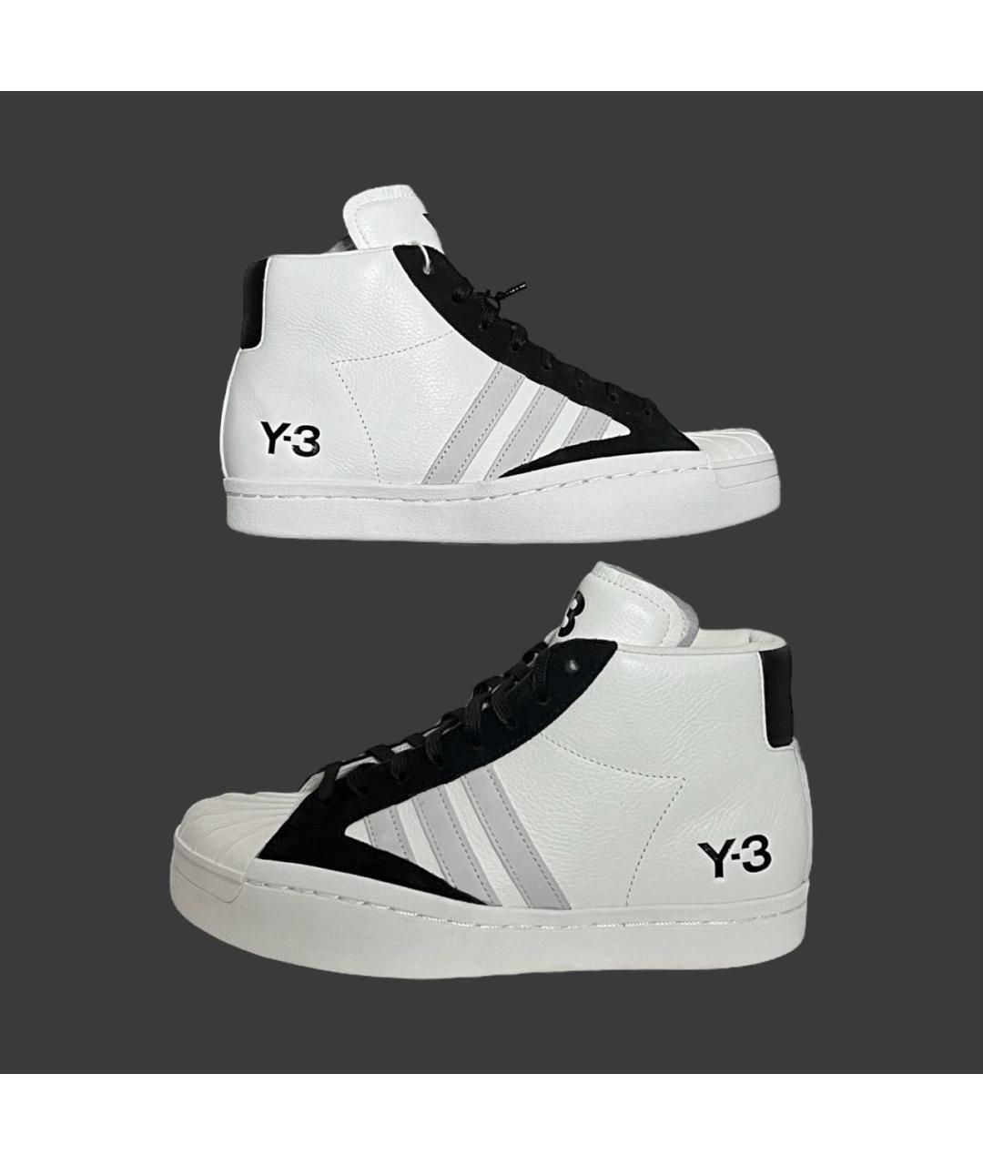 Y-3 Белые кожаные кеды, фото 9