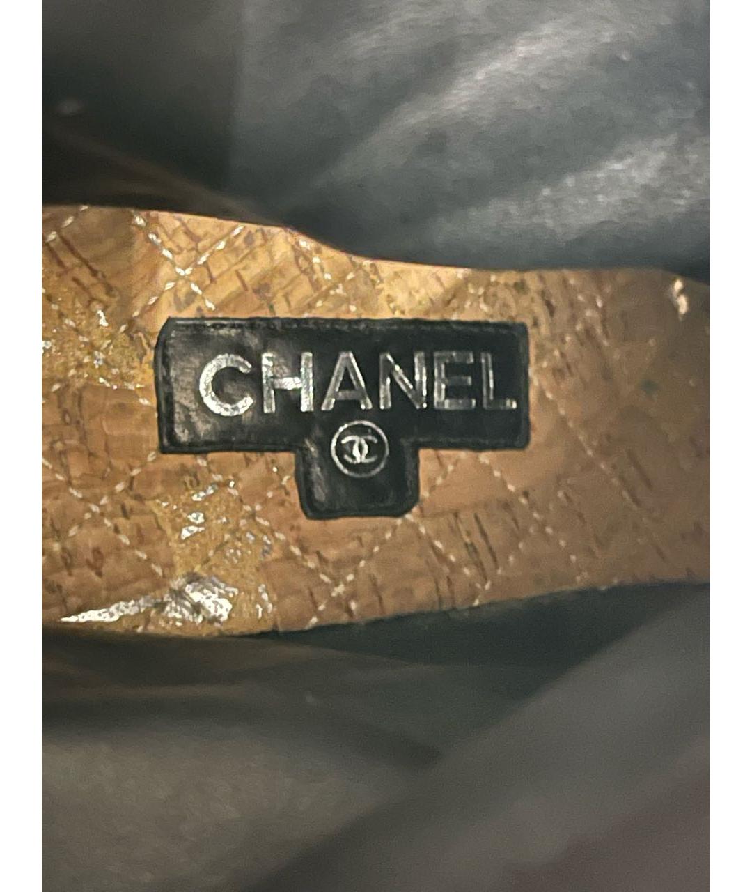 CHANEL Черные кожаные ботильоны, фото 8