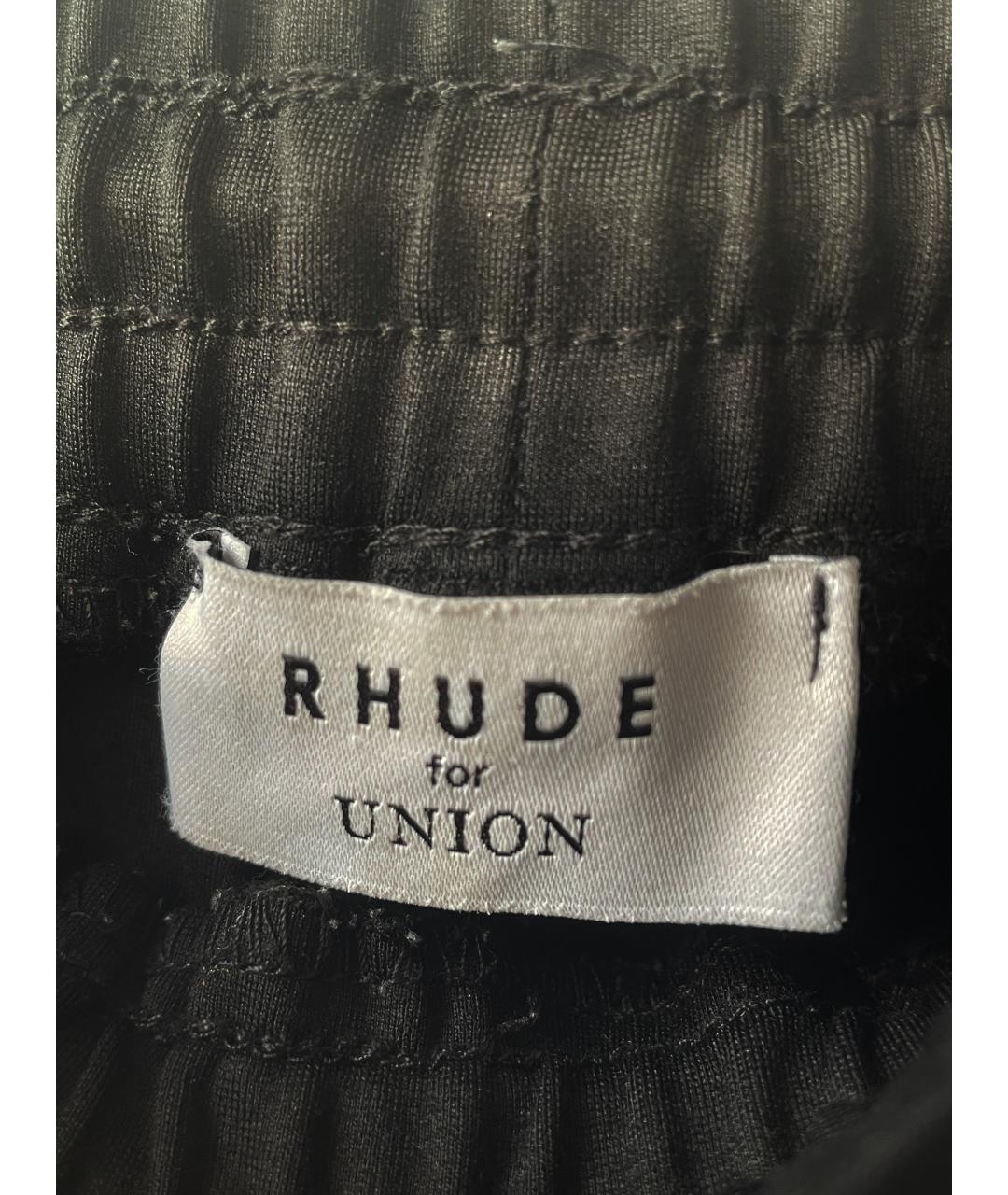 RHUDE Черные полиэстеровые повседневные брюки, фото 3