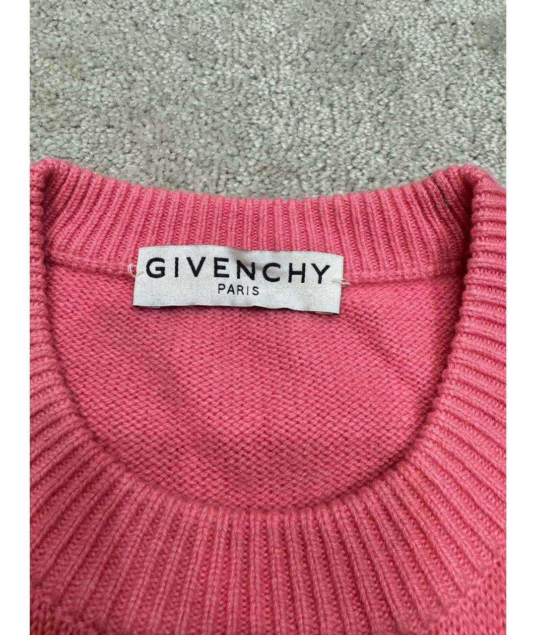 GIVENCHY Розовый кашемировый джемпер / свитер, фото 3