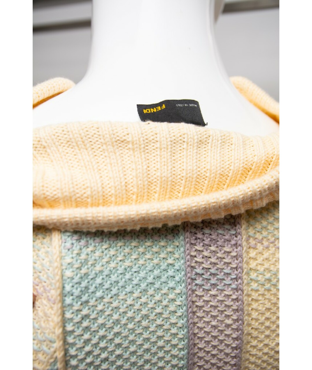 FENDI Мульти хлопковое платье, фото 7