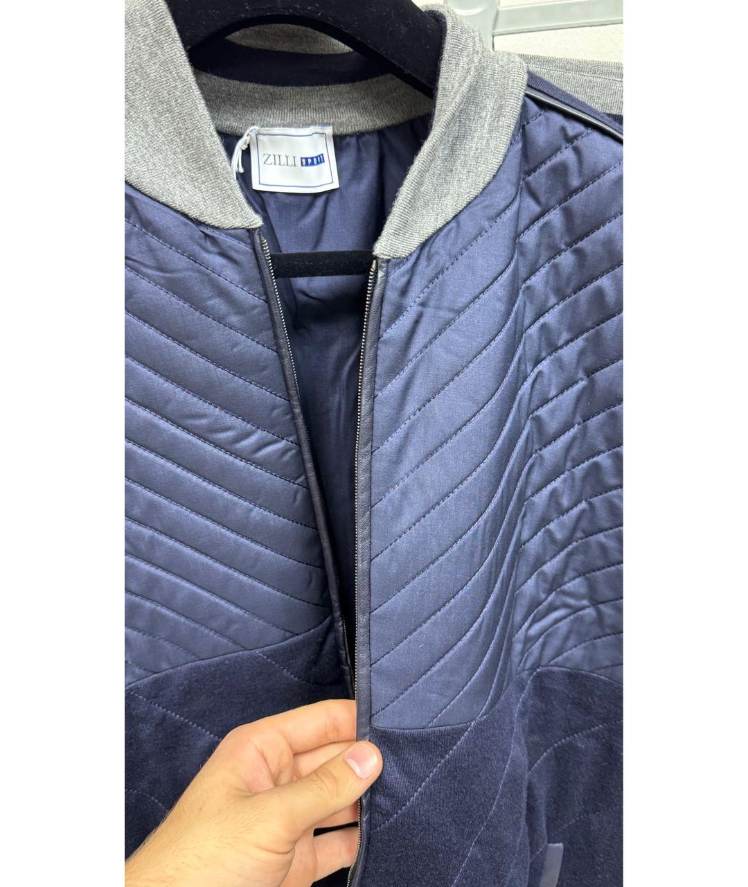 ZILLI Темно-синий шелковый спортивный костюм, фото 2