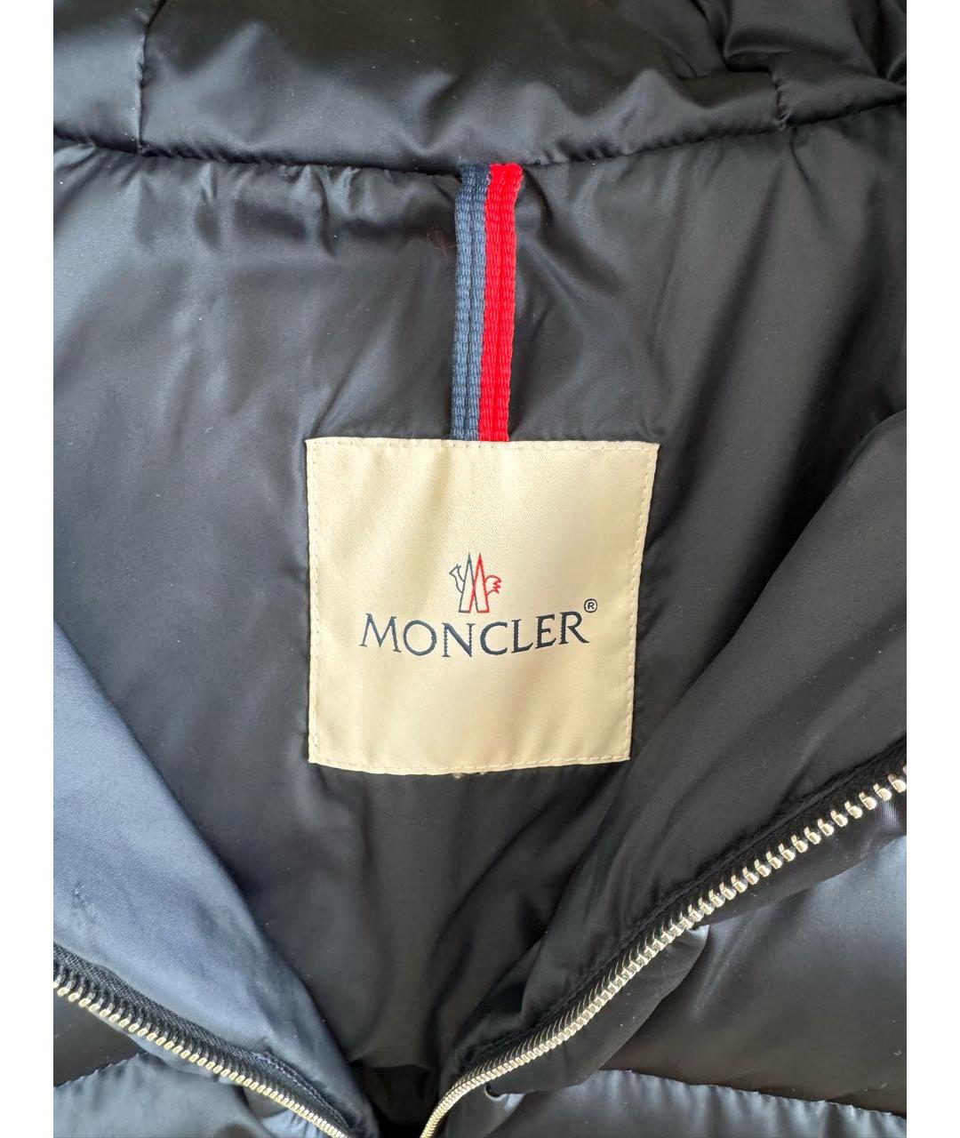 MONCLER Темно-синий пуховик, фото 3