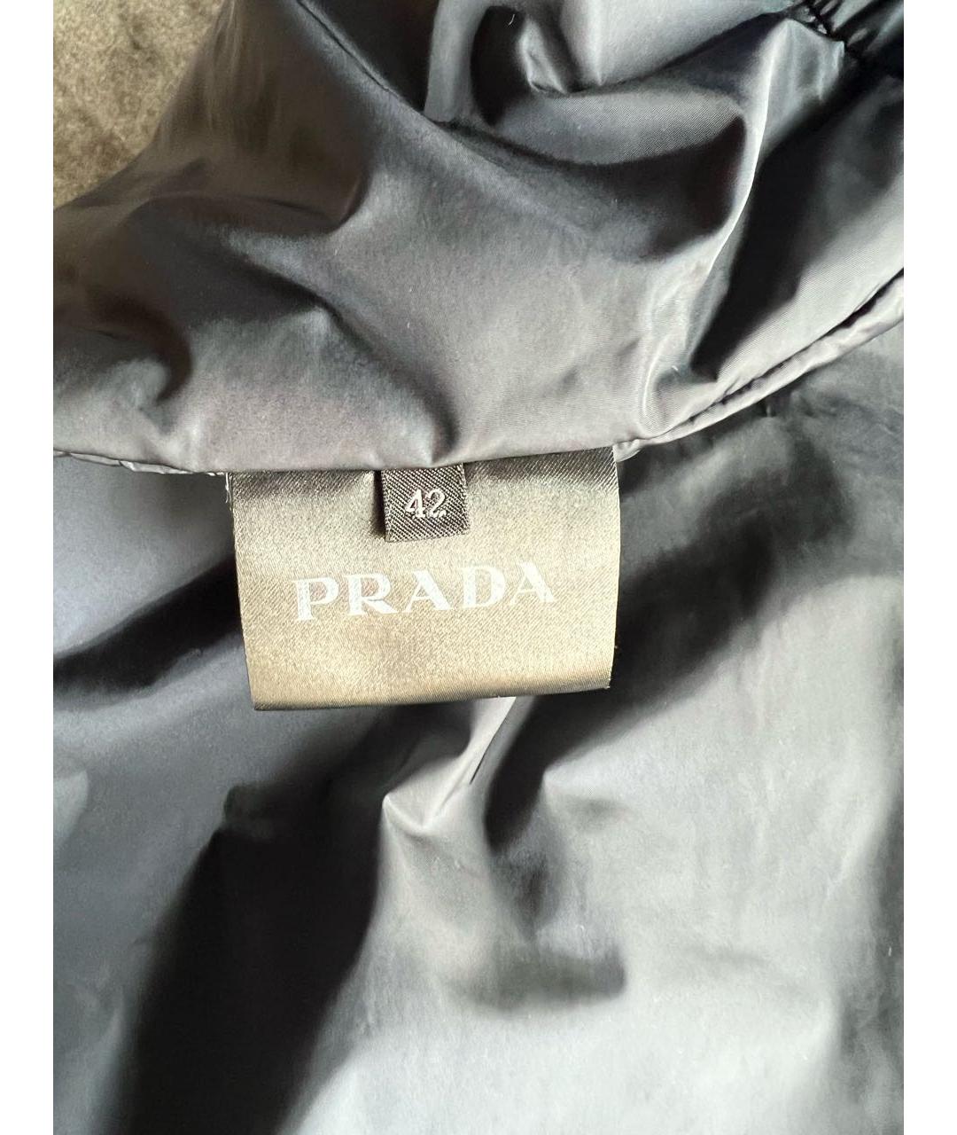 PRADA Антрацитовая полиамидовая куртка, фото 4