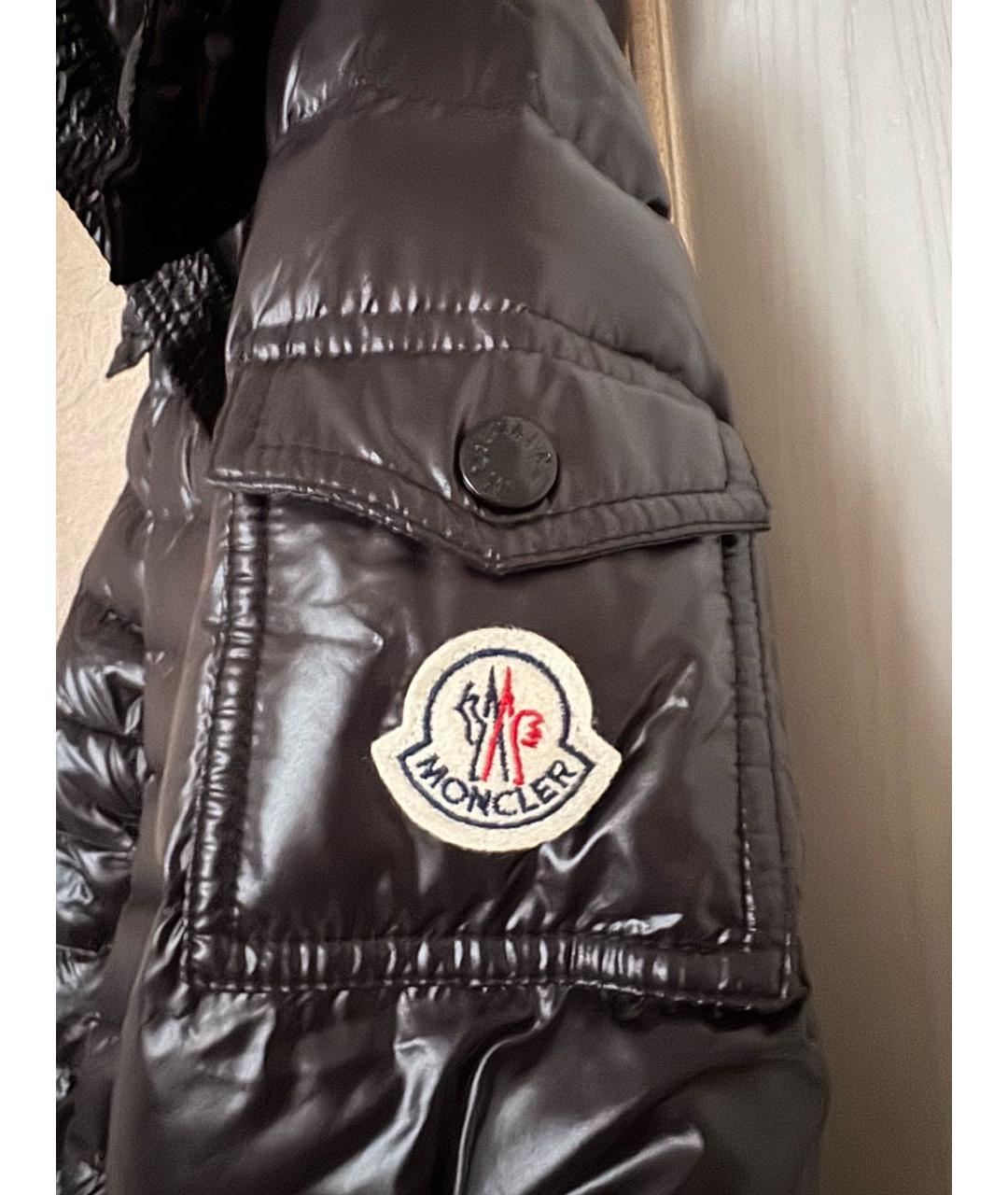 MONCLER Черный пуховик, фото 3