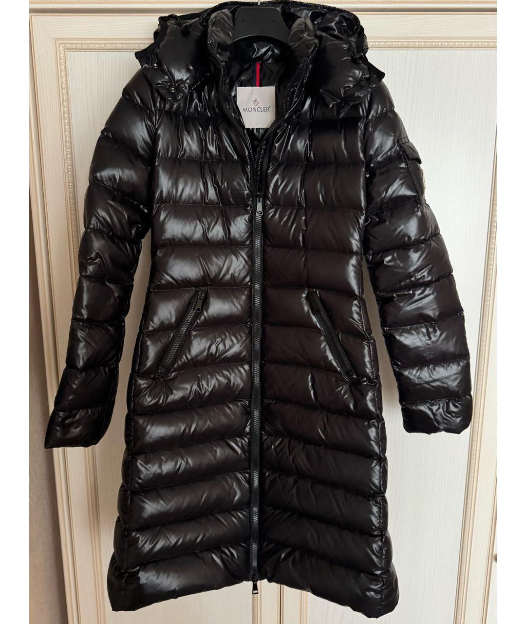 MONCLER Черный пуховик, фото 2