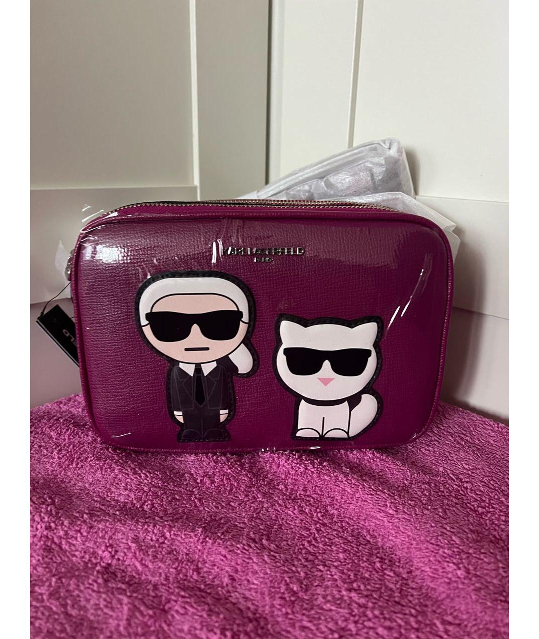 KARL LAGERFELD Фиолетовая сумка через плечо из искусственной кожи, фото 8