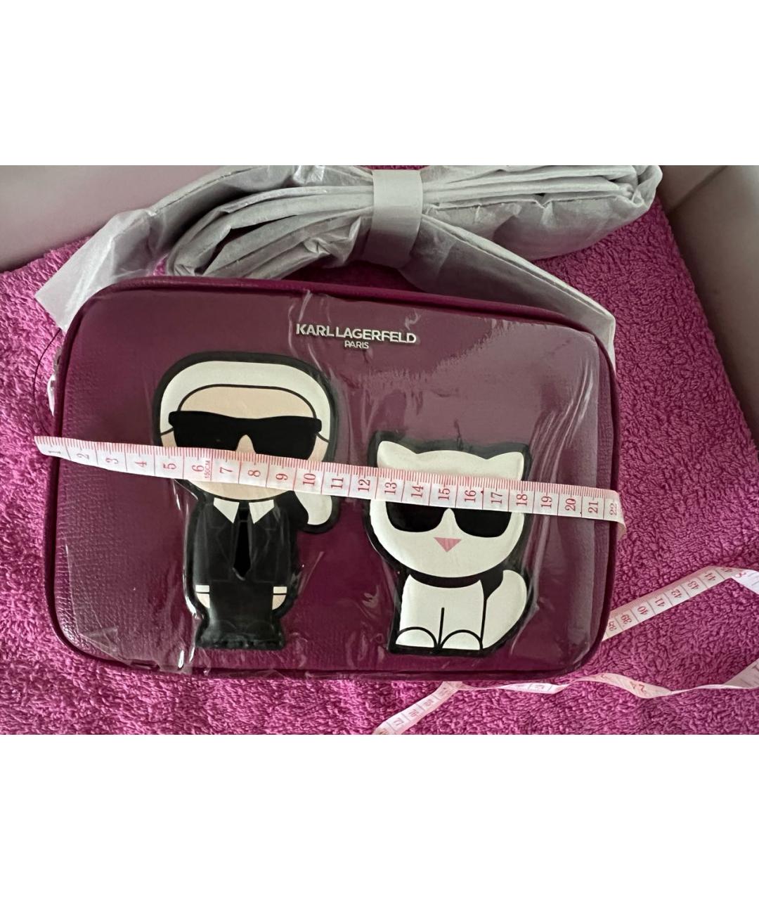 KARL LAGERFELD Фиолетовая сумка через плечо из искусственной кожи, фото 6