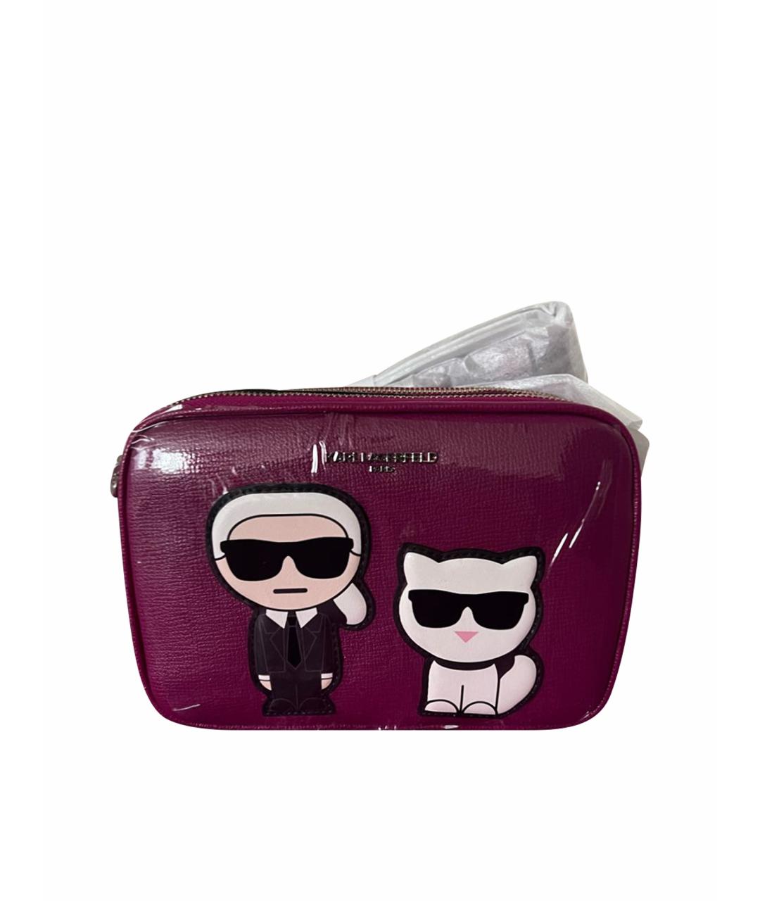 KARL LAGERFELD Фиолетовая сумка через плечо из искусственной кожи, фото 1