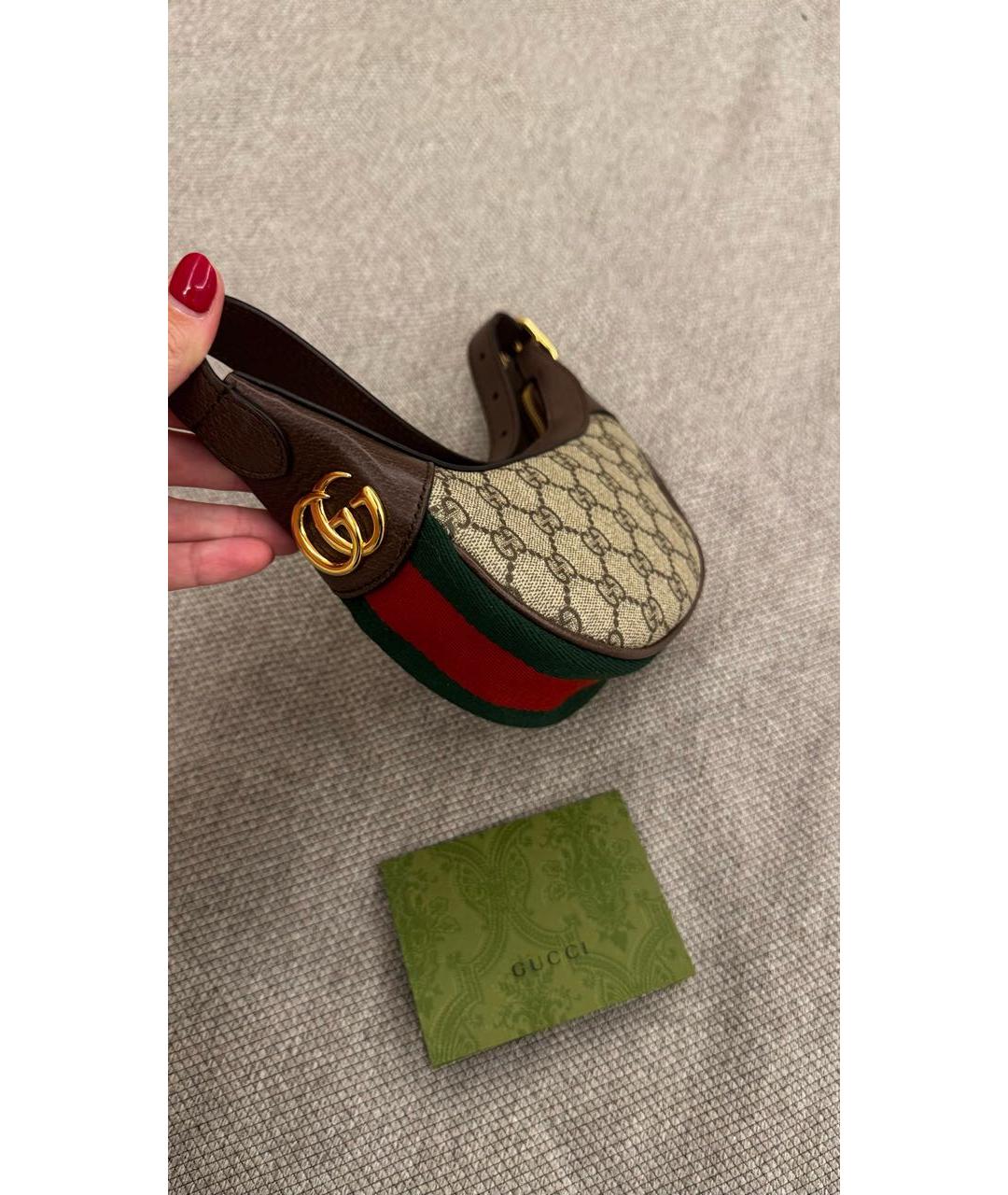 GUCCI Бежевая сумка с короткими ручками, фото 3
