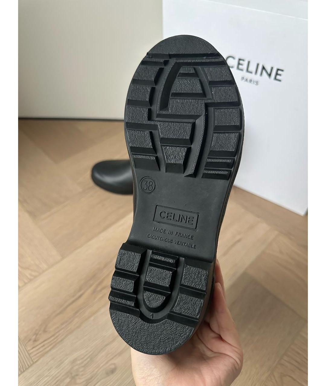 CELINE Черные резиновые сапоги, фото 5