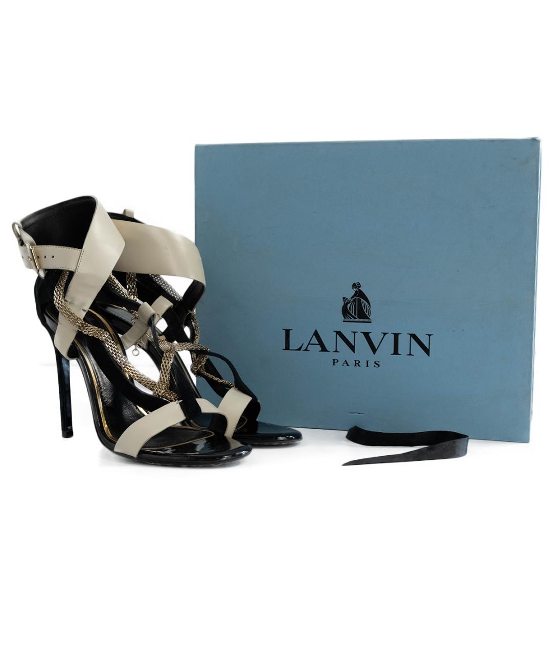 LANVIN Мульти кожаные босоножки, фото 6