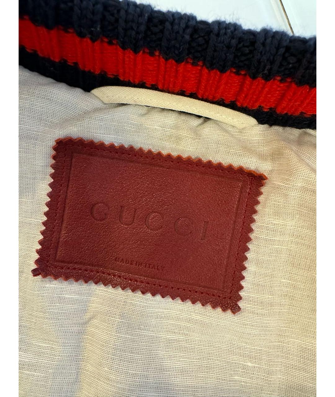 GUCCI Бордовая кожаная куртка, фото 3