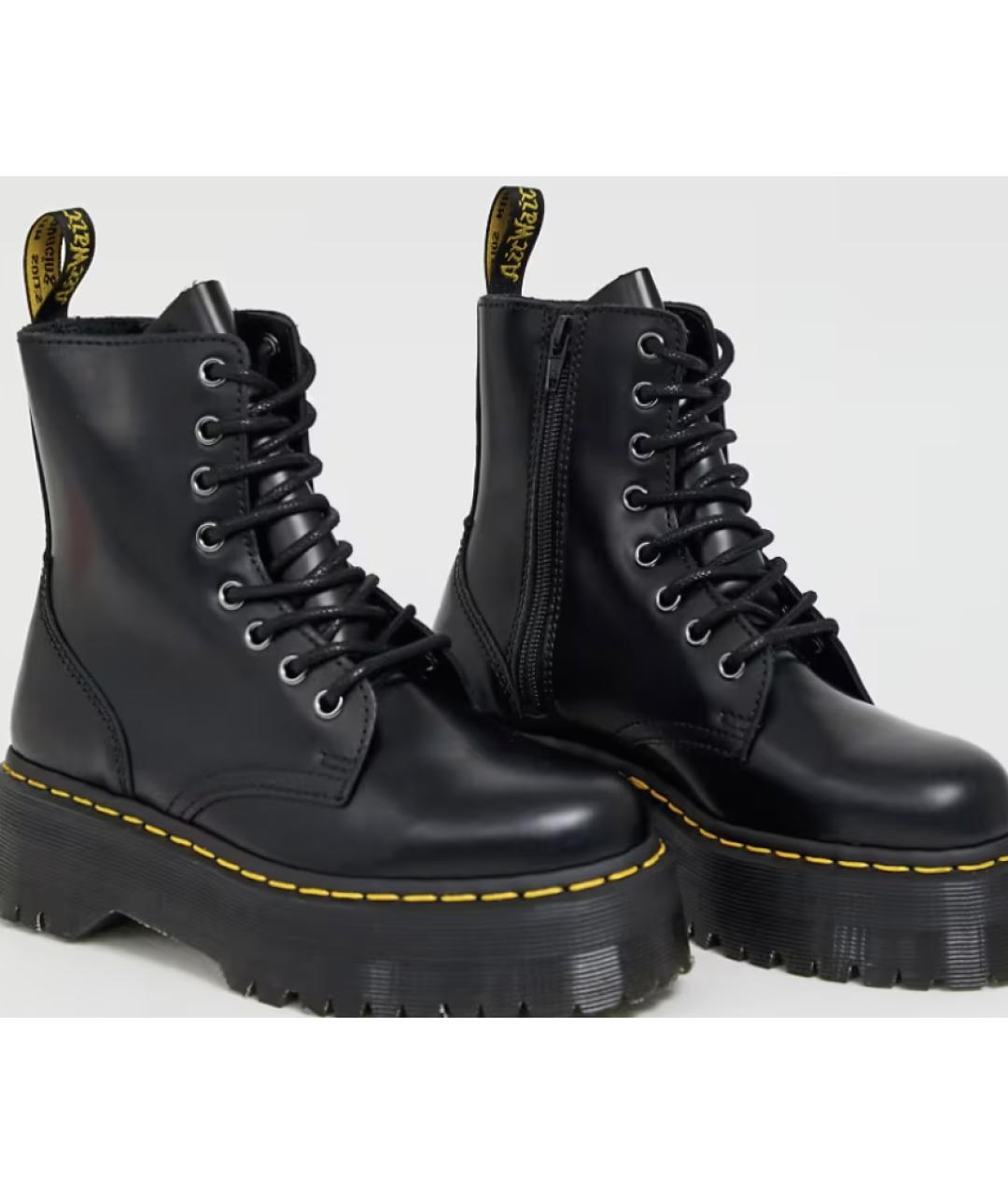 DR. MARTENS Черные кожаные ботинки, фото 7