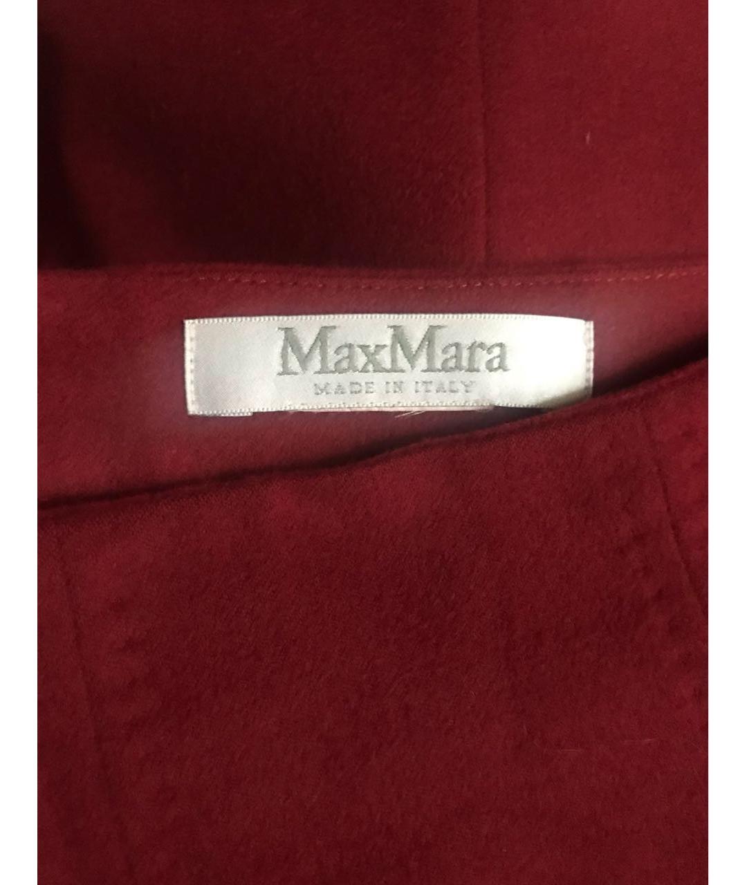 MAX MARA Красная шерстяная юбка миди, фото 6